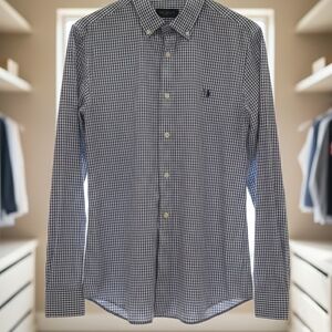 Classic Black and White Gingham Men's Shirt